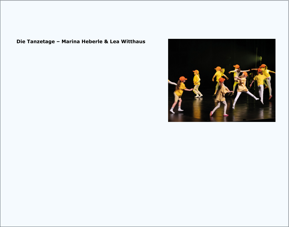 Die Tanzetage – Marina Heberle & Lea Witthaus